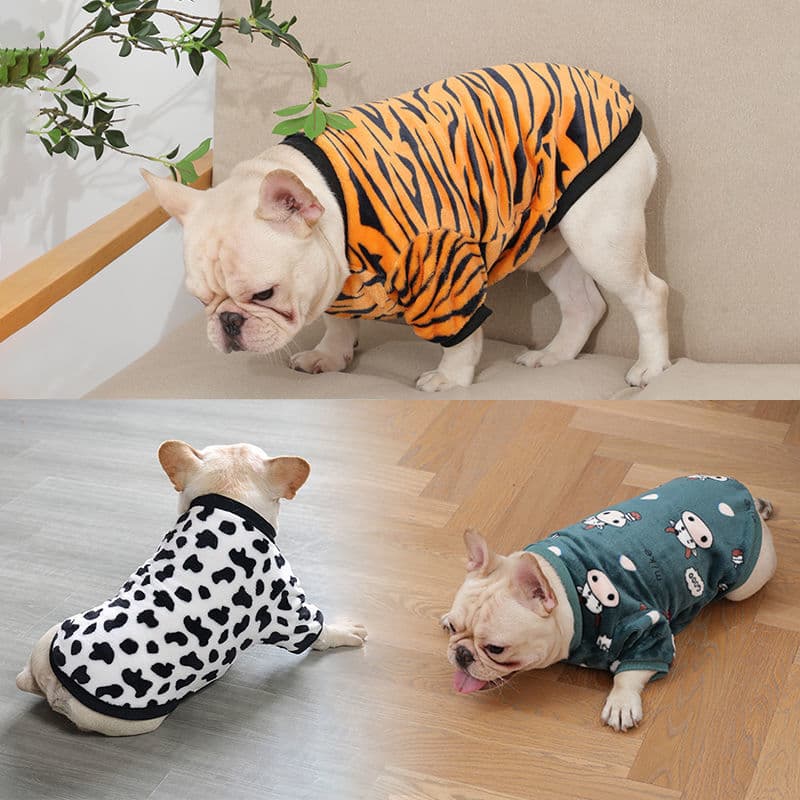 Plush Cow Print Pet Pajamas